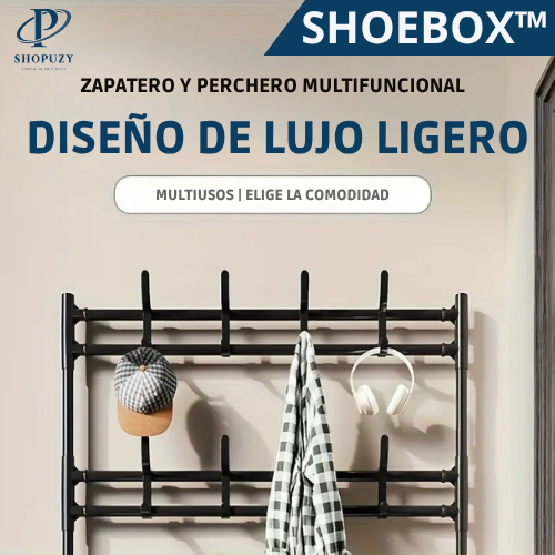 SHOEBOX™ ESTANTE PARA ZAPATOS Y COLGADORES