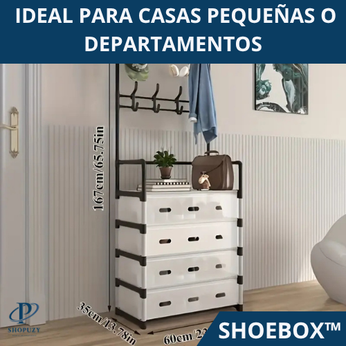 SHOEBOX™ ESTANTE PARA ZAPATOS Y COLGADORES