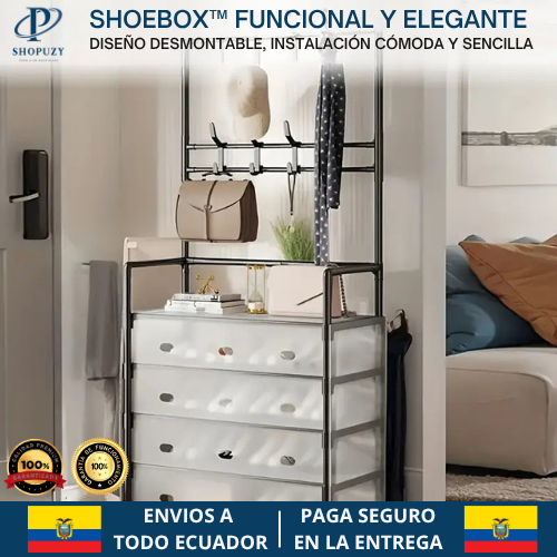SHOEBOX™ ESTANTE PARA ZAPATOS Y COLGADORES